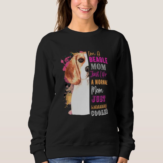 Moletom Sou uma mãe de Beagle como uma mãe normal só que m (Frente)