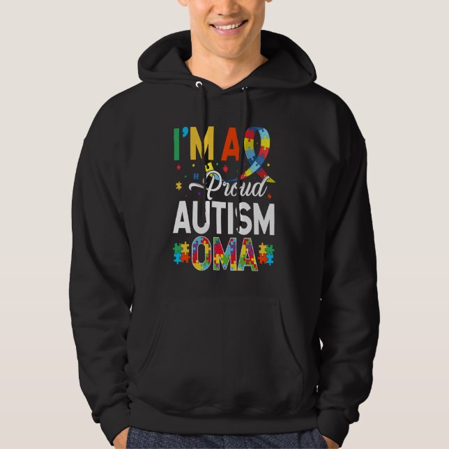 Moletom Sou uma Oma Orgulhosa do Autismo Combinando D de C (Frente)