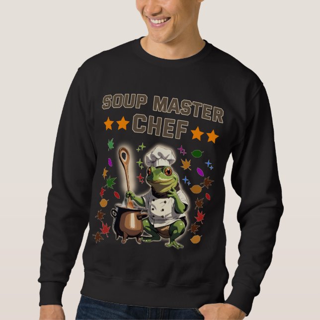 Moletom  Soup Master Chef Funny Frog T-shirt Sweatshirt T (Frente)