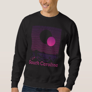 Moletom South Carolina Retro Vintage Mountain Grid 80s 90s