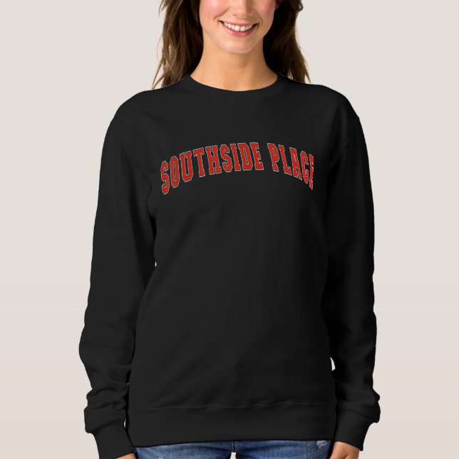 Moletom Southside Place Texas TX College Style Red Southsi (Frente)