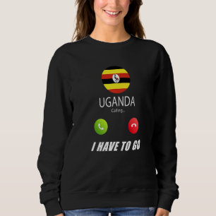 Moletom Souvenir da Bandeira de Uganda Uganda Está Chamand