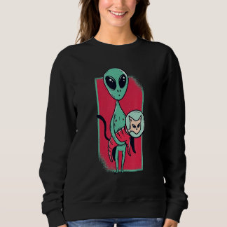 Moletom Space Alien Cute Cat  For Cat  Girls Boys