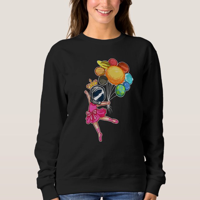 Moletom Space Ballerina Astronaut  Ballet Dancer Planets (Frente)