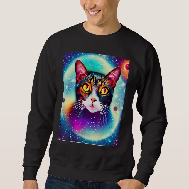 Moletom Space Cat Kitty Kitten In Cat Style 3 (Frente)