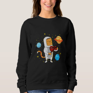 Moletom Space Cat tocando violino