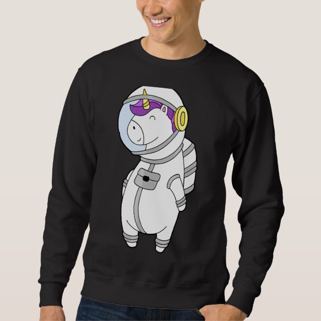 Moletom Space Explorer Unicorn Astronaut Solar System Gala (Frente)