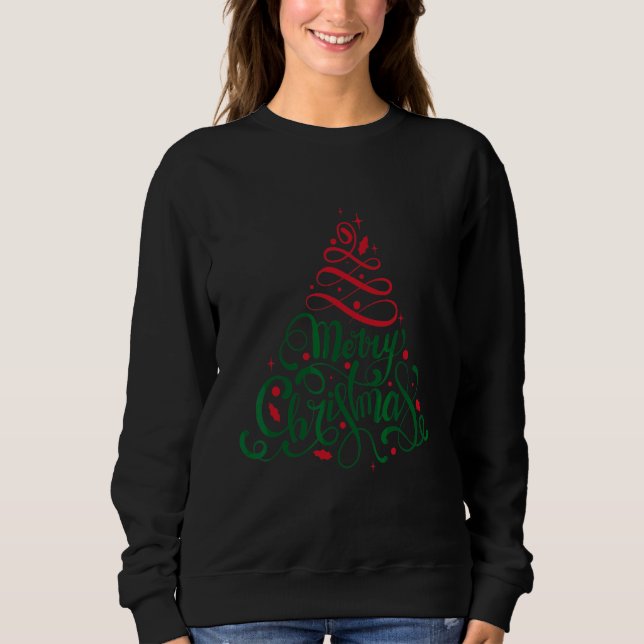 Moletom Sparklenation Árvore de Natal Brilhante (Frente)
