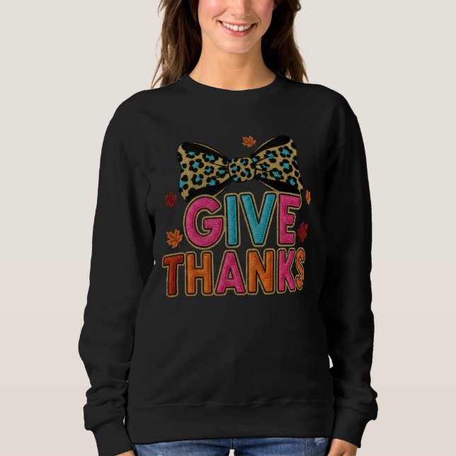 Moletom Sparkly Glitter Thanksgiving Holiday (Frente)