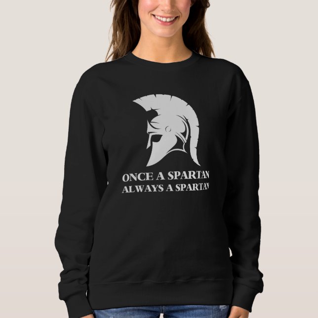 Moletom Spartan Forte Uma Vez Um Espartano Sempre Um Espar (Frente)