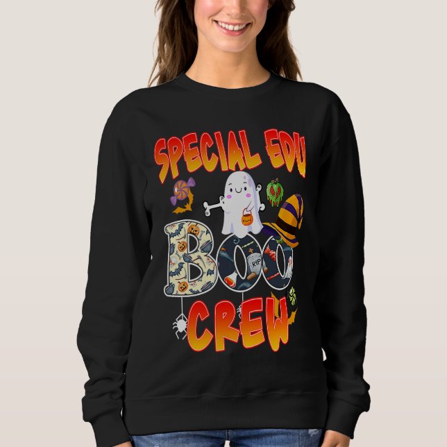Moletom Special Edu Boo Crew Halloween  Ghost Teaching (Frente)
