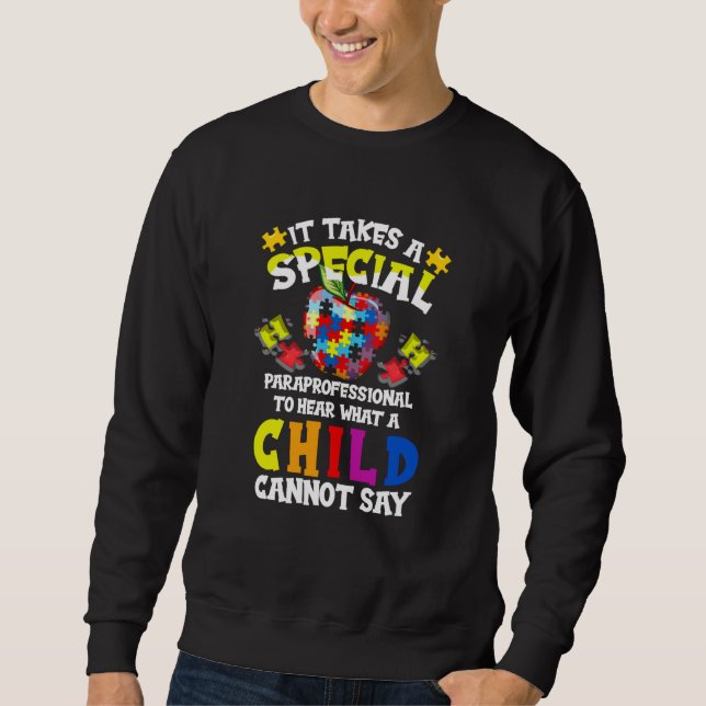 Moletom Special Paraprofessional Autism Awareness  2 (Frente)