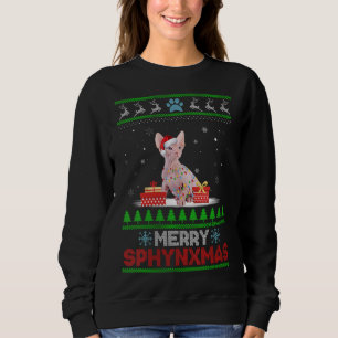 Moletom Sphynx Cat Lover Natal Feio Xmas Sweater Sphyt