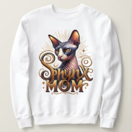 Moletom Sphynx Cat Mamãe Fashion Sweatshirt feminina