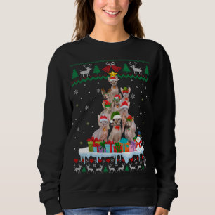 Moletom Sphynx Cat Papais noeis Árvore de Natal Feia Cat X