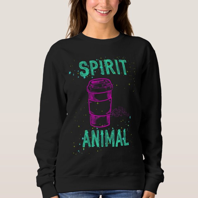 Moletom Spirit Animal Coffee Lover Caffeine Comfort Cute C (Frente)