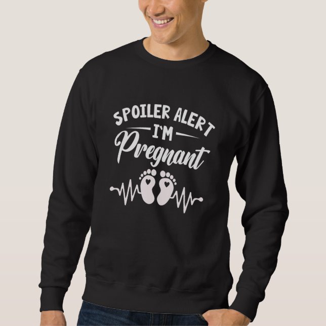 Moletom Spoiler Alert I'm Pregnant Pregnancy Announcement (Frente)