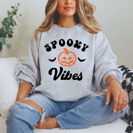 Moletom Spookes Vibes Pumpkin & Bats Halloween