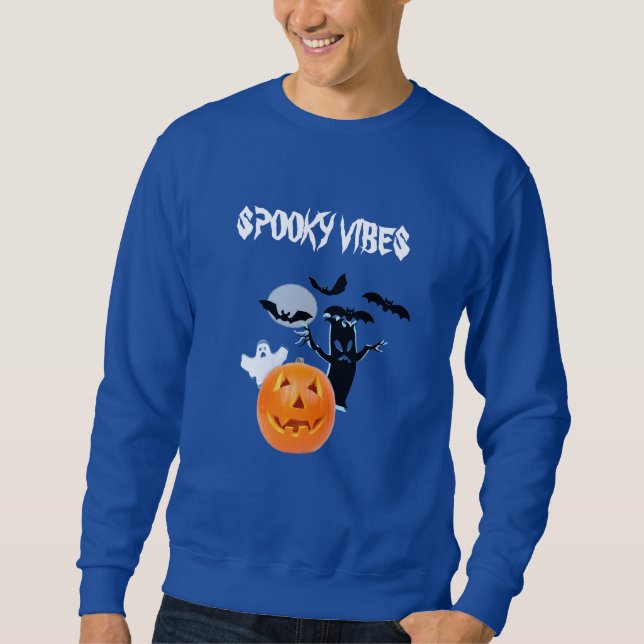 Moletom Spookes Vibes Pumpkin Ghost and Bats (Frente)
