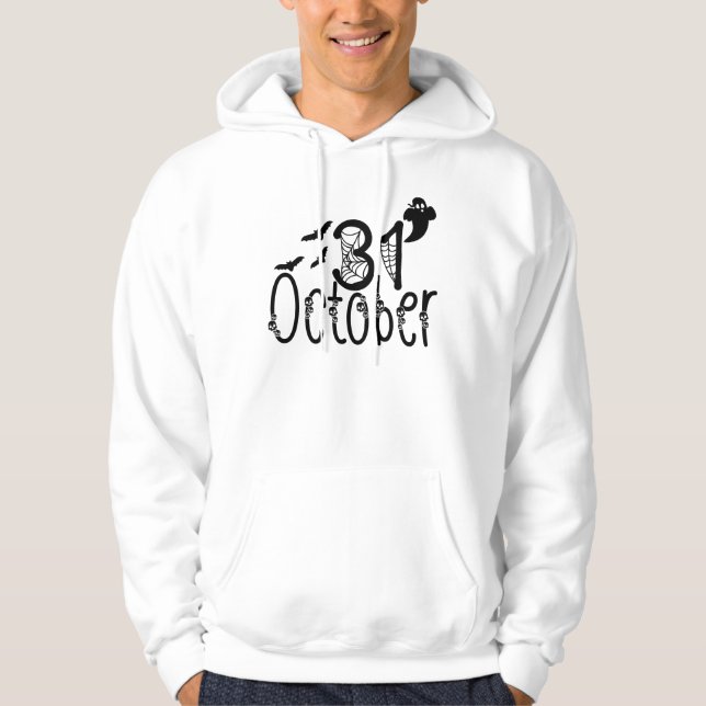 Moletom Spooky Ghost Halloween 31 de outubro (Frente)
