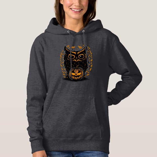 Moletom Spooky Halloween Owl (Frente)