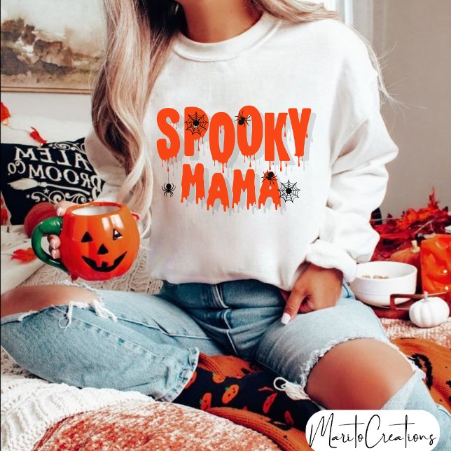 Moletom Spooky Mama Halloween sweatshirt, spooky season (Criador carregado)