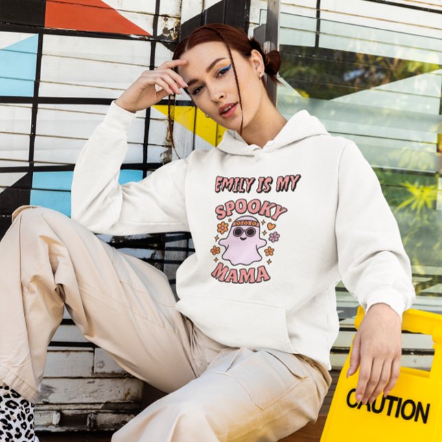 Moletom Spooky Mama Pastel Retro Ghost Dia de as Bruxas en (Criador carregado)