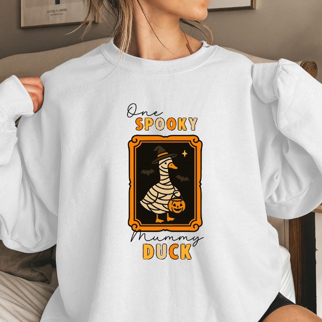 Moletom Spooky Mummy Duck Women’s Halloween Sweatshirt | F (Halloween duck shirt)