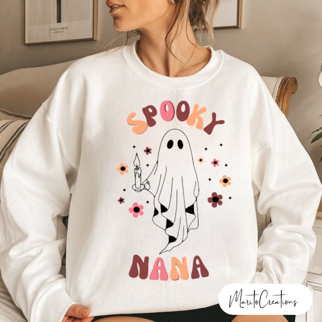 Moletom Spooky Nana,Halloween Nana,Funny Nana,Groovy Retro (Criador carregado)