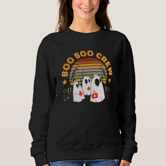 Moletom Spooky Nursing Boo Boo Crew Nurse Halloween Nurse (Frente)