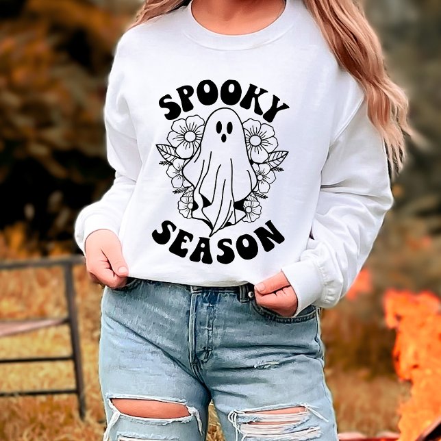 Moletom Spooky Season Cute Ghost Halloween (Criador carregado)