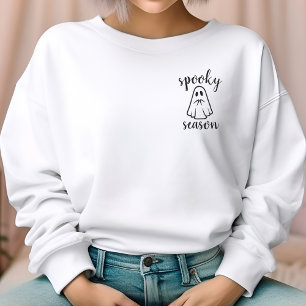 Moletom Spooky Season Halloween Ghost Sweatshirt para Mulh