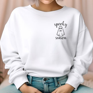 Moletom Spooky Season Halloween Ghost Sweatshirt para Mulh