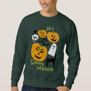 Moletom Spooky Season Pumpkins Ghost Bat HELLOWEEN