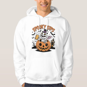 Moletom Spooky Sips Skeleton Lizard Halloween