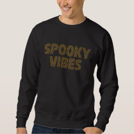 Moletom Spooky Vibes Retro Typografia para o Halloween