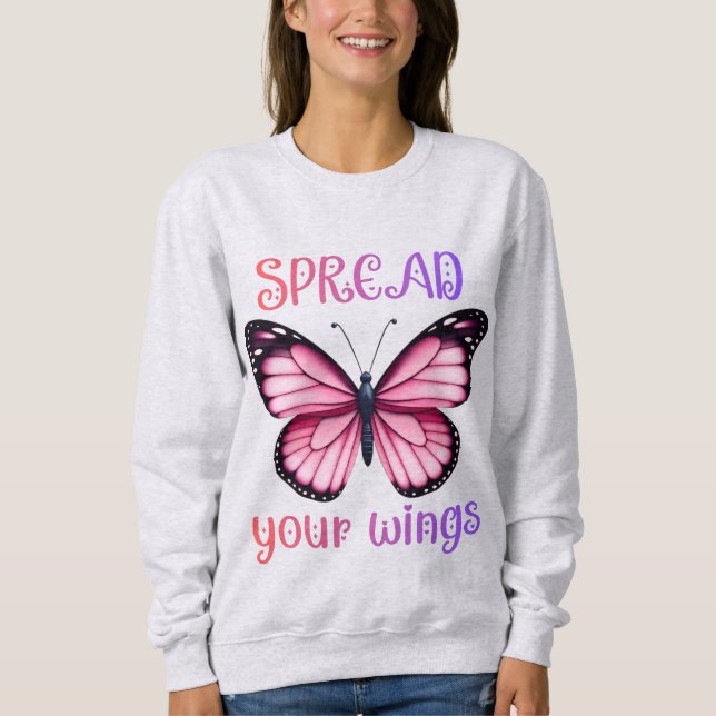 Moletom Spread Your Wings – Inspirational Butterfly  (Frente)