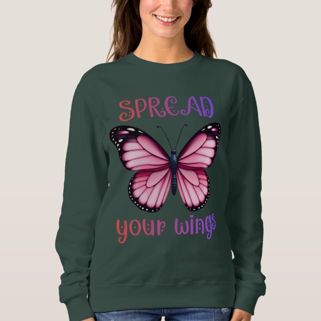 Moletom Spread Your Wings – Inspirational Butterfly  (Frente)