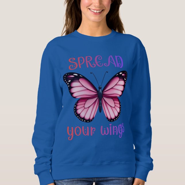 Moletom Spread Your Wings – Inspirational Butterfly  (Frente)