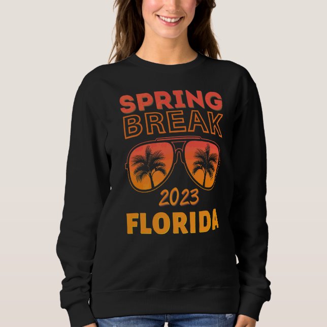Moletom Spring Break Florida 2023 Sunglass Beach Vacay P (Frente)