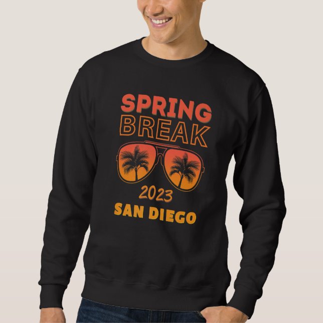 Moletom Spring Break San Diego 2023 Sunglasses Beach Vacay (Frente)