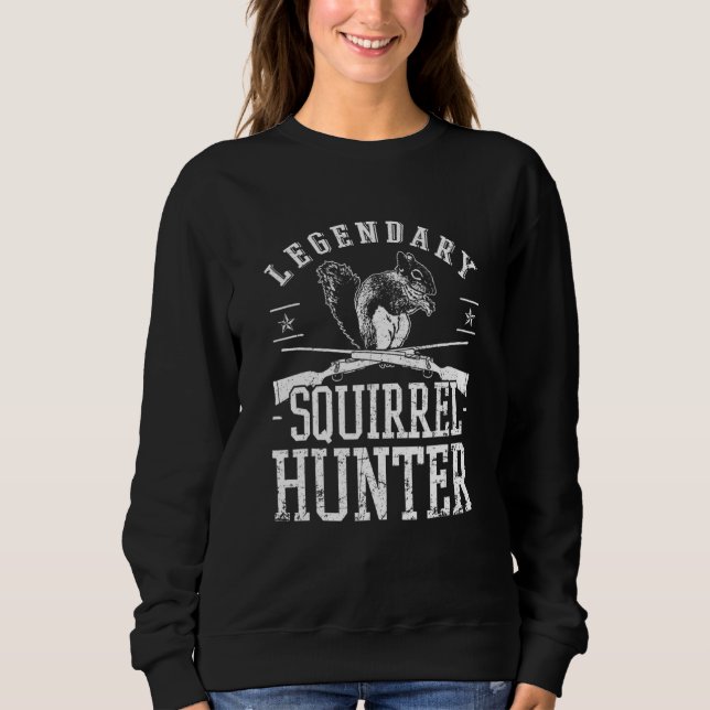 Moletom Squirrel Hunter Riffle Shotgun caçando animais sel (Frente)