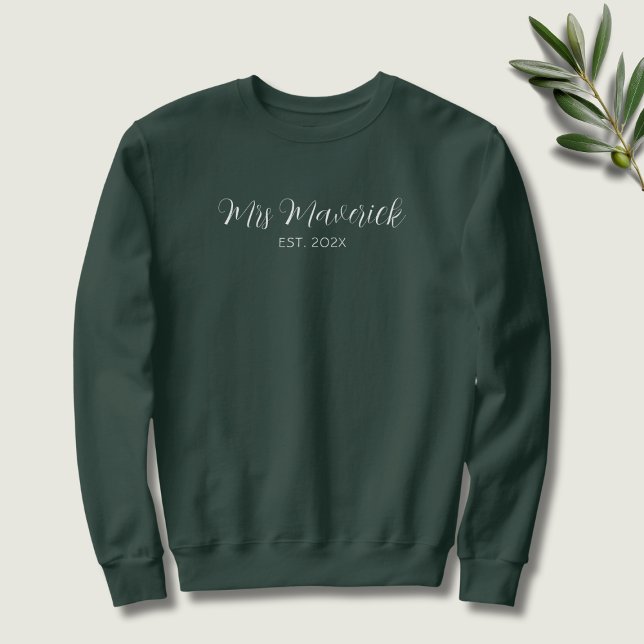 Moletom Sra. Sobrenome Custom Bride Wifey para ser futura  (Miss to Mrs shirt
Bridal party shirt, Printed shirt for bride, Bride to be tshirt
)