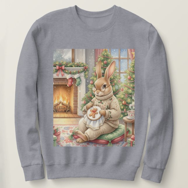 Moletom Sra. Stitchy no Natal  (Frente do Design)