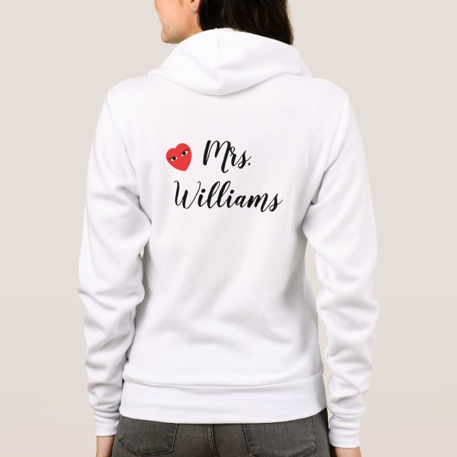Moletom Sra. Wifey Hoody com Red Heart (Verso)