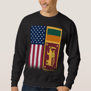Moletom Sri Lanka Bandeiras americanas do Sri Lanka Orgulh