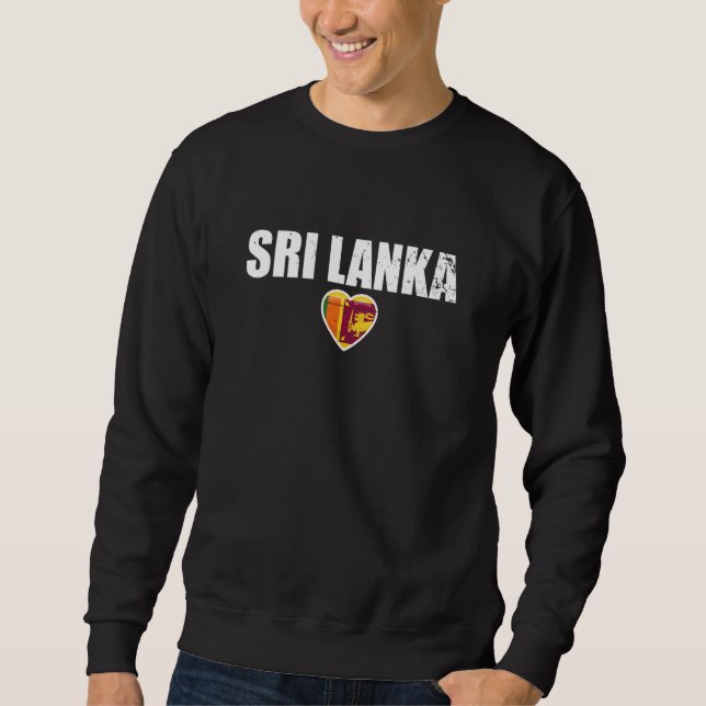 Moletom Sri Lanka Heart Proud Sri Lankan Flag 1 (Frente)