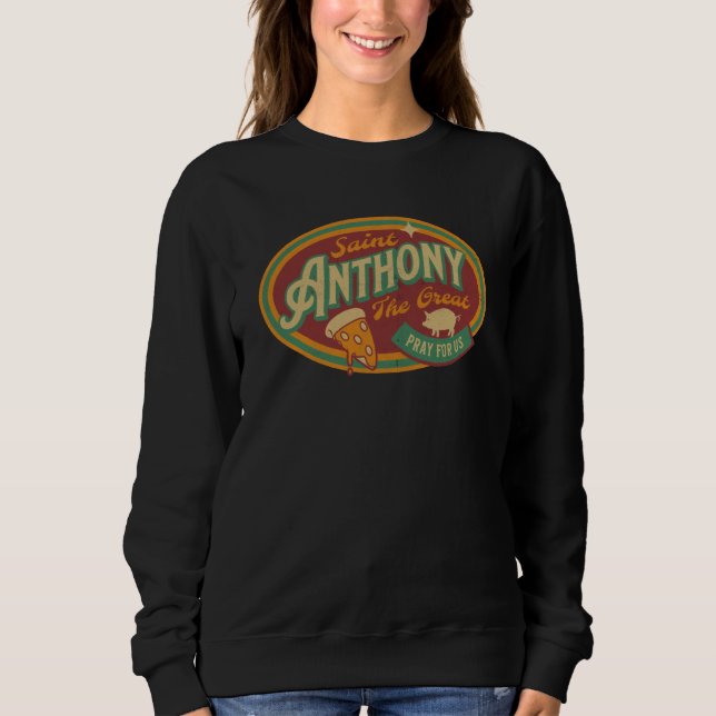 Moletom St Anthony Great Abbot Patron Saint Farmers Retro  (Frente)