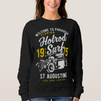 Moletom St Augustine Florida Retro Hotrod Surf Distressed