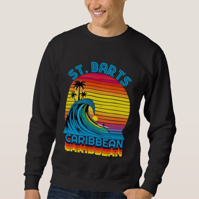 Moletom St Barts Caribbean Retro Throwback Surf & Beach So (Frente)